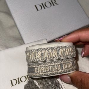 Gray Woven Dior Bracelets